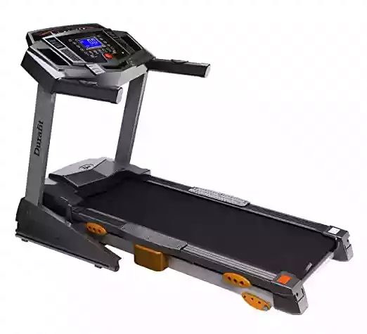 Durafit Heavy | 5 HP Peak DC Motorized Treadmill | Manual Incline | Home Cardio| Max Speed 16 Km/Hr | Max User Weight 120 Kg | Fre